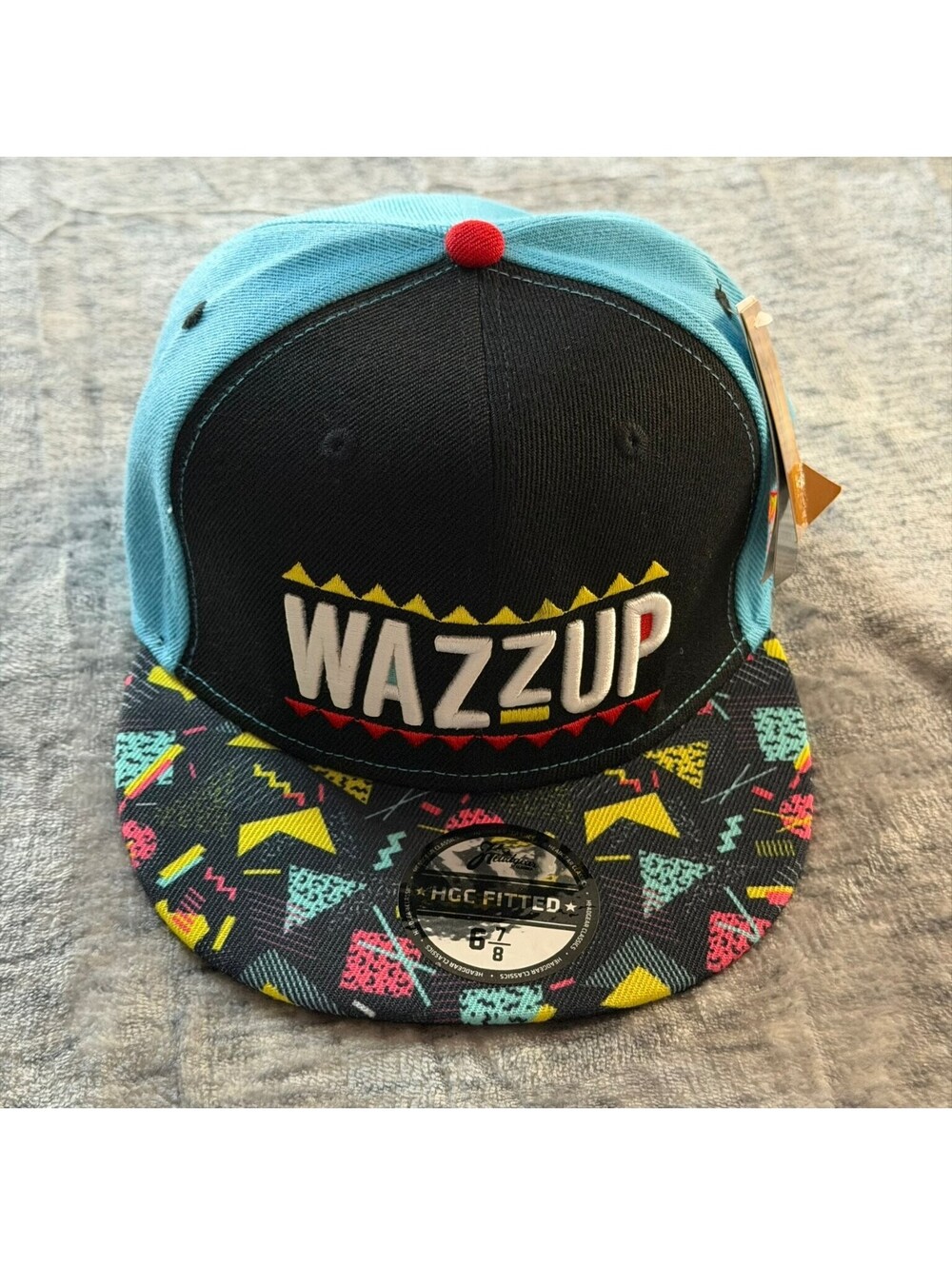 Headgear Classics Martin Wazzup Fitted Hat Men's 6 7/8 90s Retro Flaming 8-Ball